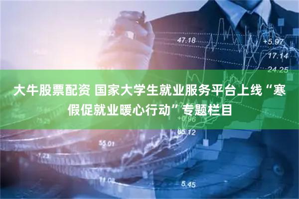 大牛股票配资 国家大学生就业服务平台上线“寒假促就业暖心行动”专题栏目